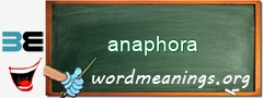 WordMeaning blackboard for anaphora